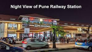 Night View of Pune Railway Station
