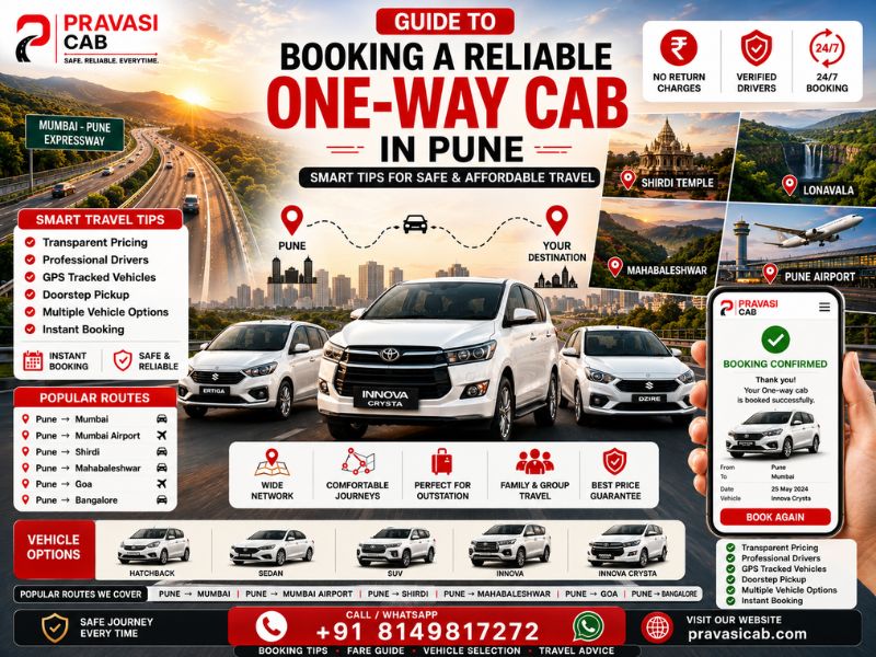 Your Complete Guide to Booking a Reliable One Way Cab in Pune