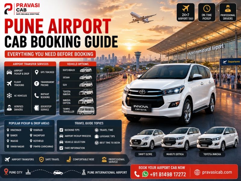 Pune Airport Cab Booking — Complete Guide for Pickup, Drop & Outstation Fares
