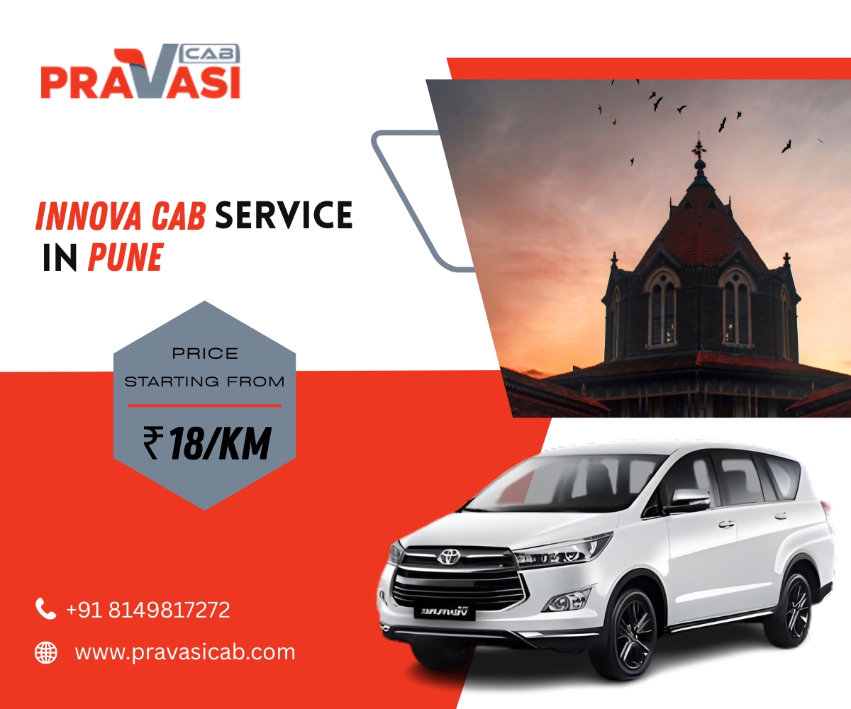 Toyota Innova cab in Pune for outstation and local hire — Pravasi Cab