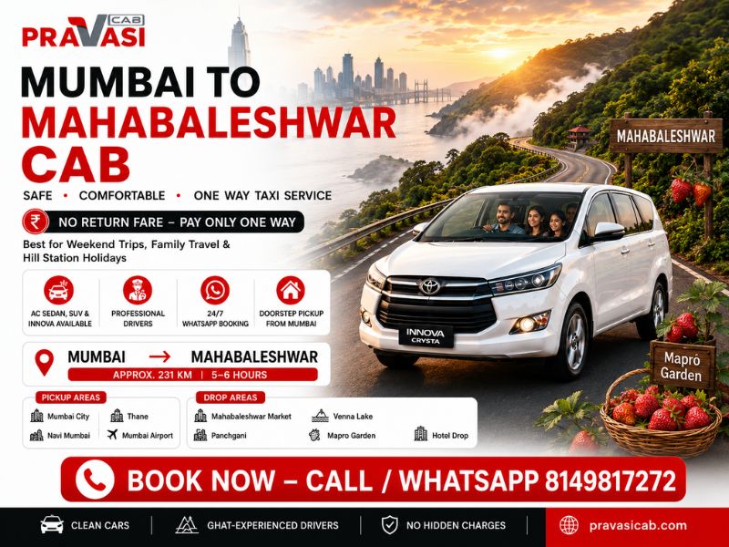 Pune to Mahabaleshwar cab service – AC taxi booking with transparent fares